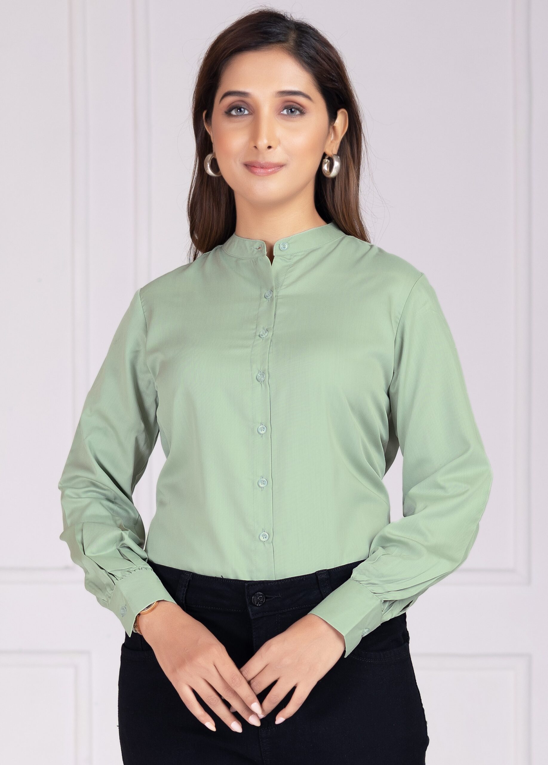 effortlessly stylish women's band collar formal shirts effortlessly stylish women's band collar formal shirts