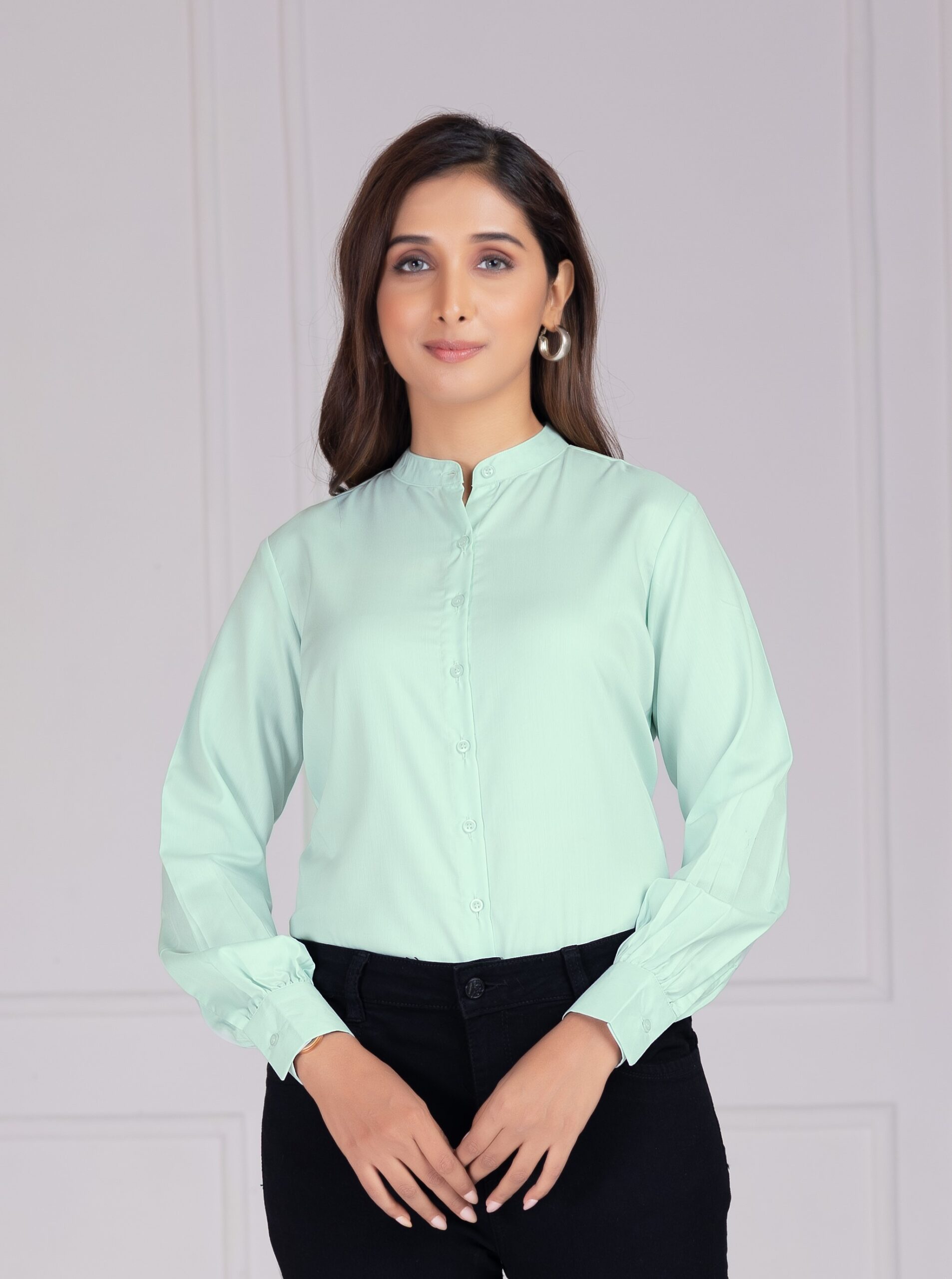 effortlessly stylish women's band collar formal shirts (copy) effortlessly stylish women's band collar formal shirts (copy)
