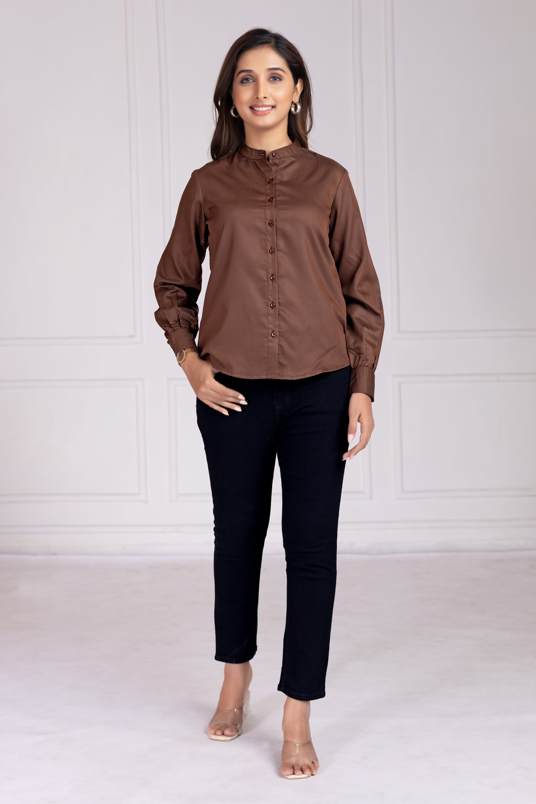 effortlessly stylish women's band collar formal shirts effortlessly stylish women's band collar formal shirts