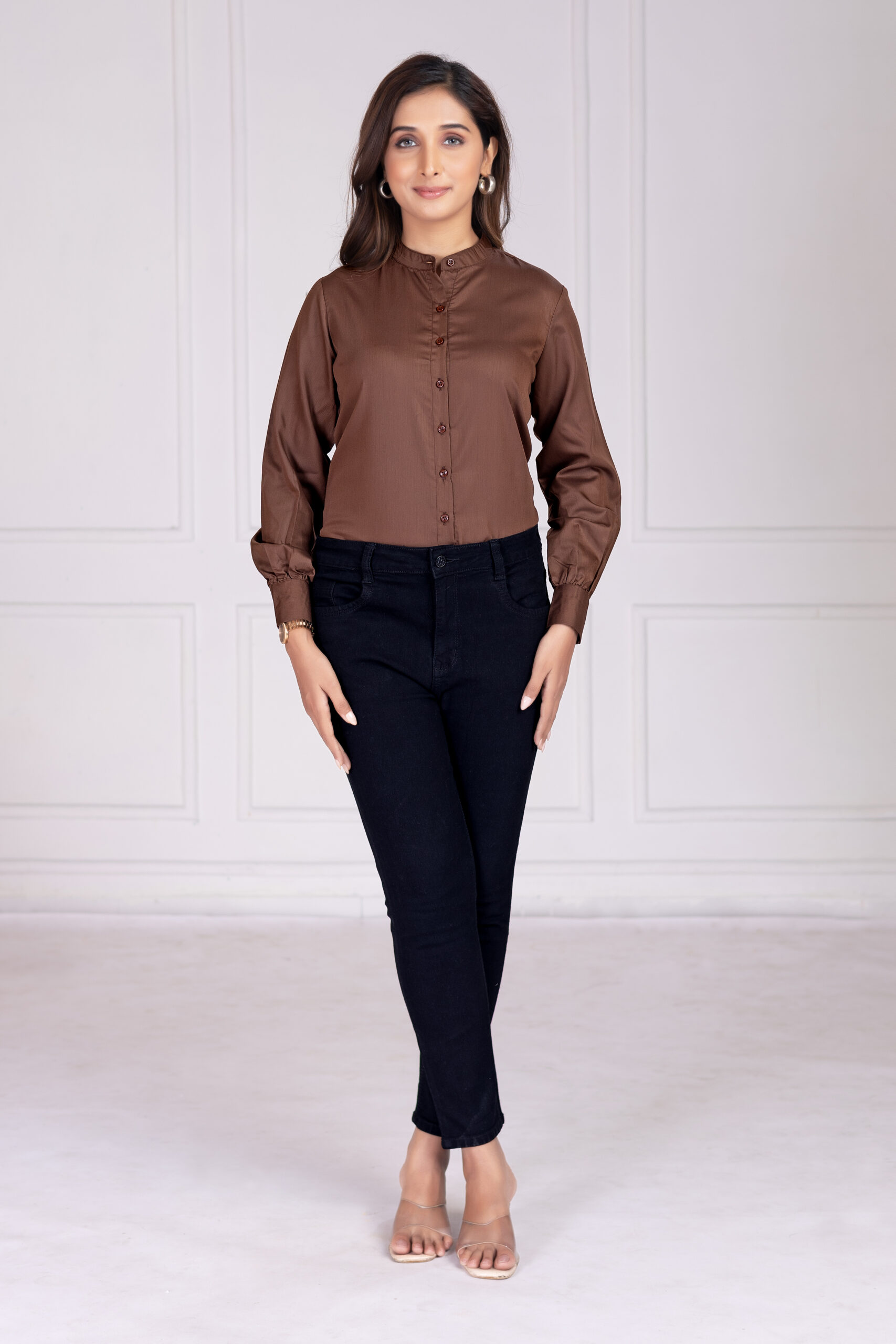 effortlessly stylish women's band collar formal shirts effortlessly stylish women's band collar formal shirts