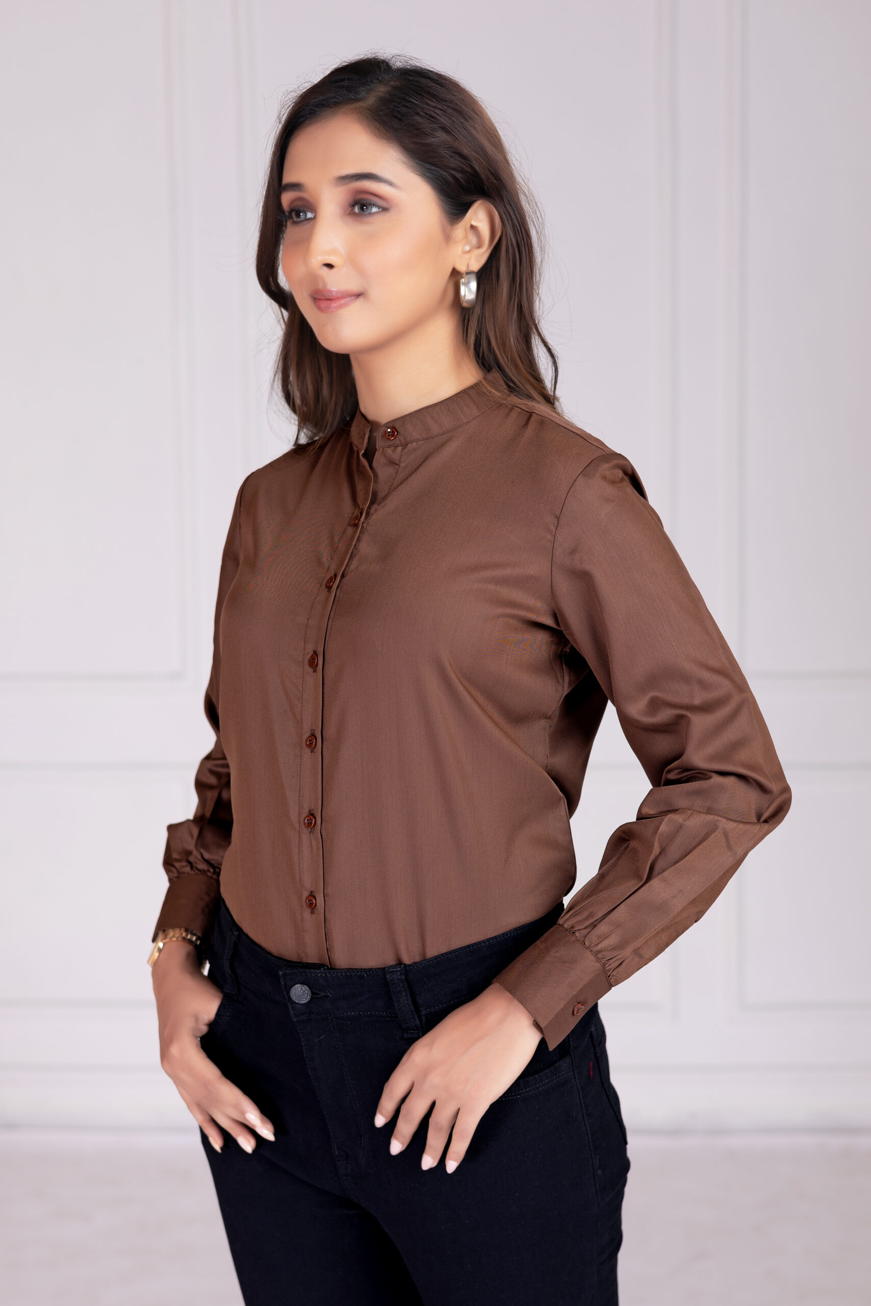 effortlessly stylish women's band collar formal shirts effortlessly stylish women's band collar formal shirts