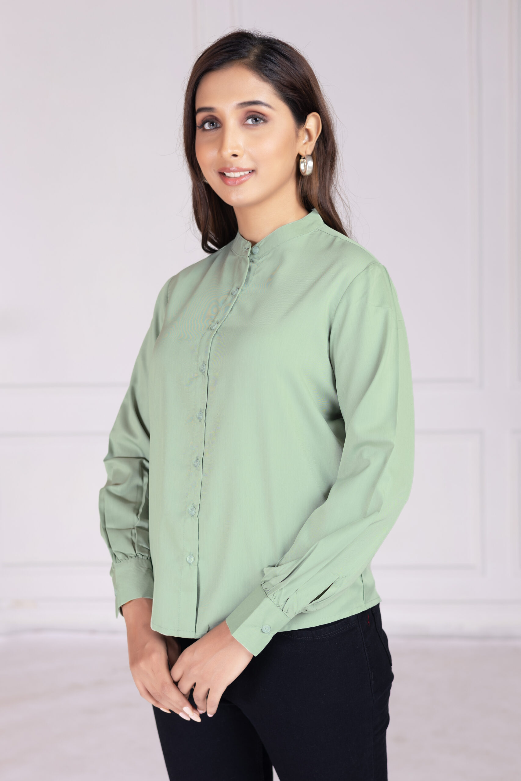 effortlessly stylish women's band collar formal shirts effortlessly stylish women's band collar formal shirts
