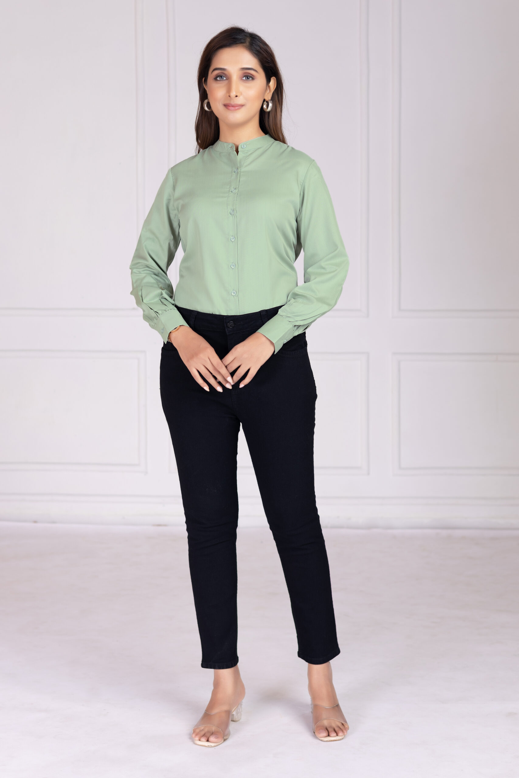 effortlessly stylish women's band collar formal shirts effortlessly stylish women's band collar formal shirts