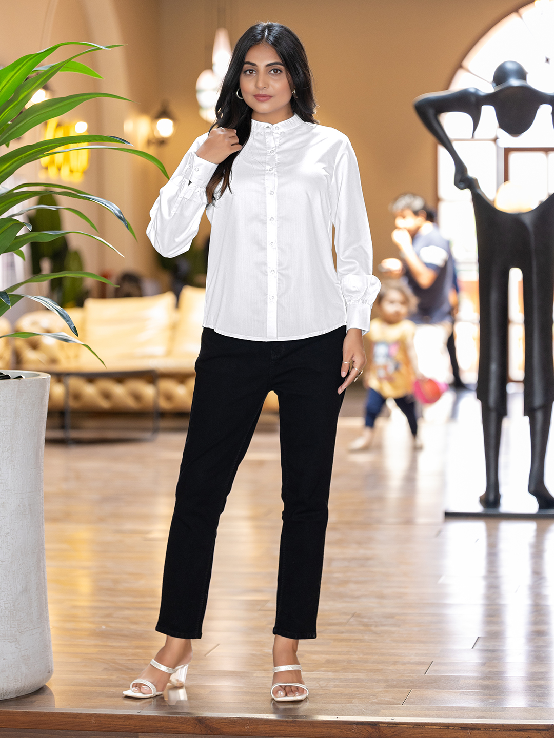 effortlessly stylish women's band collar formal shirts (copy) effortlessly stylish women's band collar formal shirts (copy)