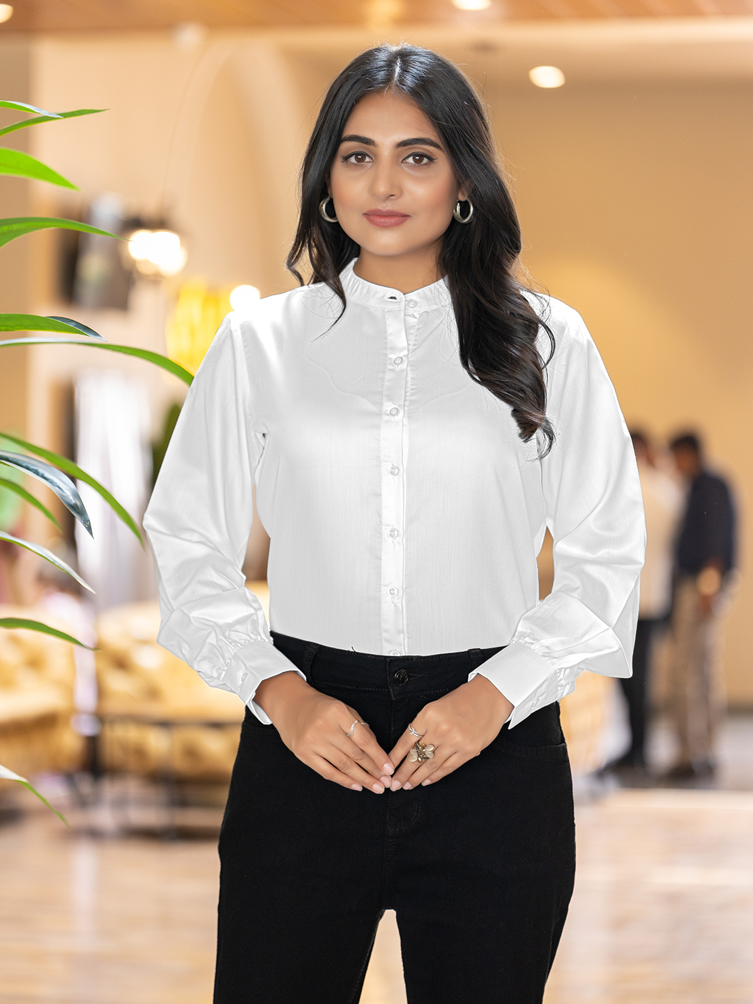 effortlessly stylish women's band collar formal shirts (copy) effortlessly stylish women's band collar formal shirts (copy)