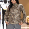 beige ethnic motif printed relaxed fit band coller formal shirt