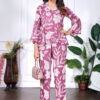 women's floral printed top and trouser set – comfortable and stylish co ord for casual wear
