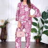 women's floral printed top and trouser set – comfortable and stylish co ord for casual wear