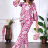 women's floral printed top and trouser set – comfortable and stylish co ord for casual wear