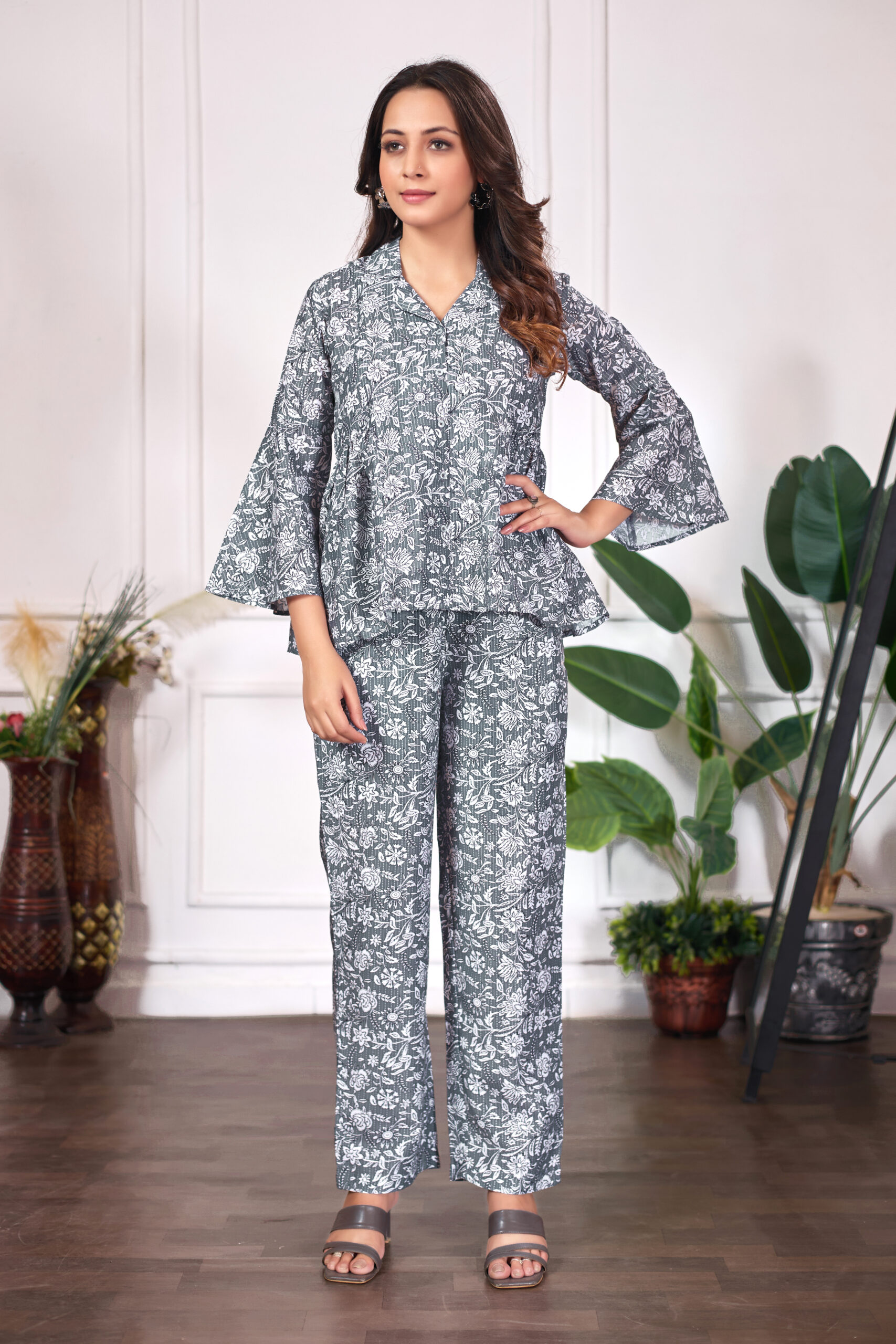 trendy floral print co ord set for women