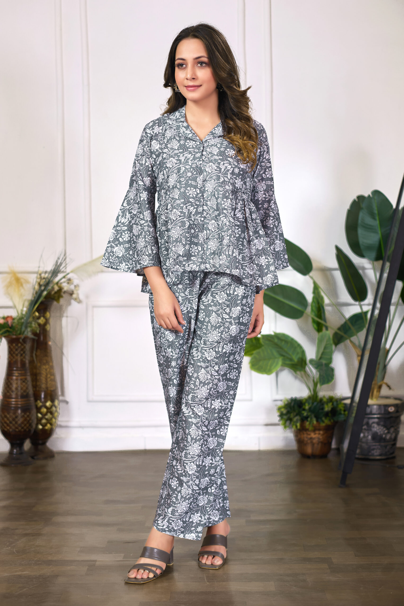 trendy floral print co ord set for women