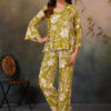 women's floral printed top and trouser set – comfortable and stylish co ord for casual wear