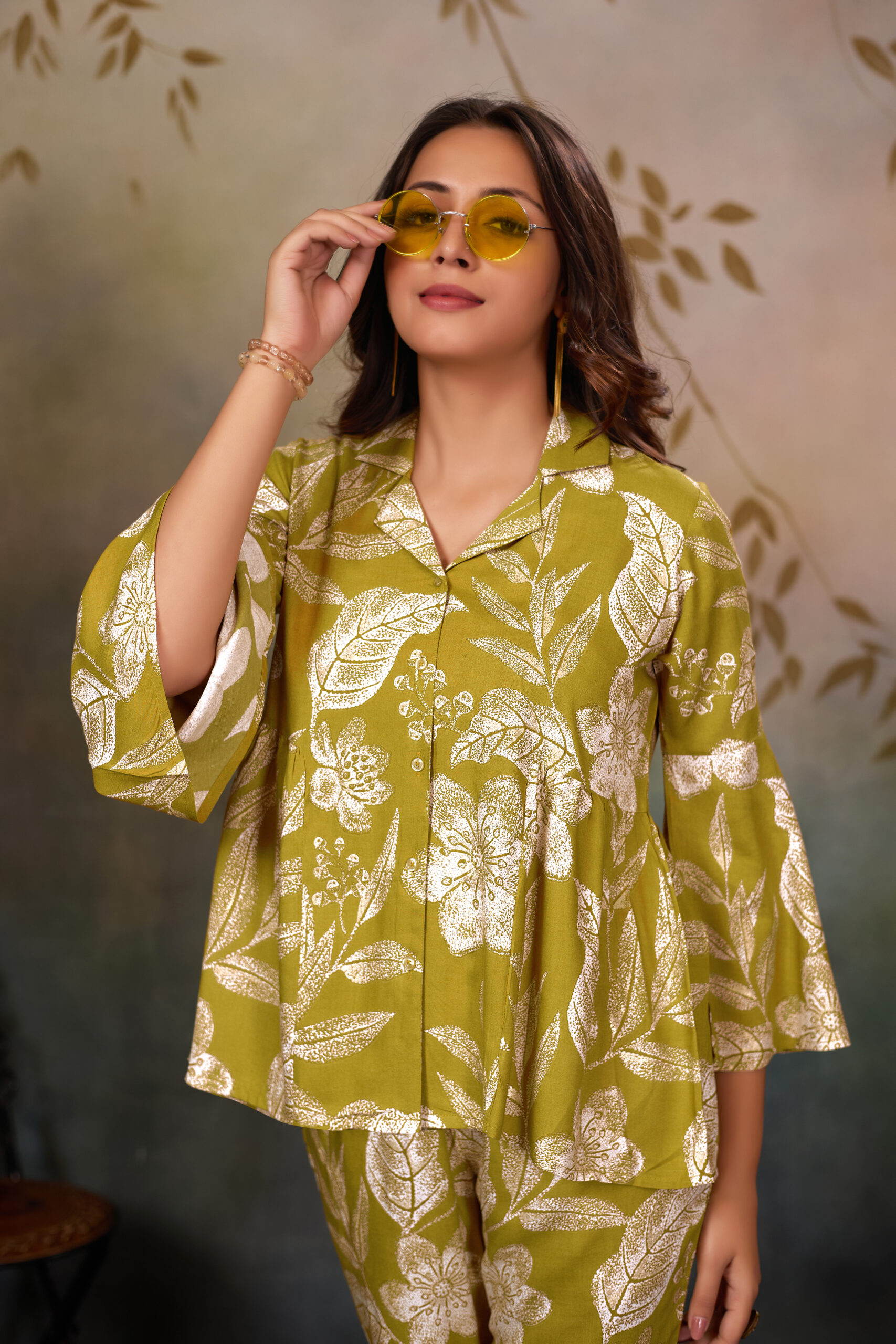 women's floral printed top and trouser set – comfortable and stylish co ord for casual wear
