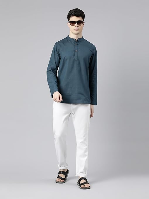 amous premium linen blend designer kurta, regular fit | casual ethnic wear | perfect for any occasion | linen blend fabric | elegant style| classic design