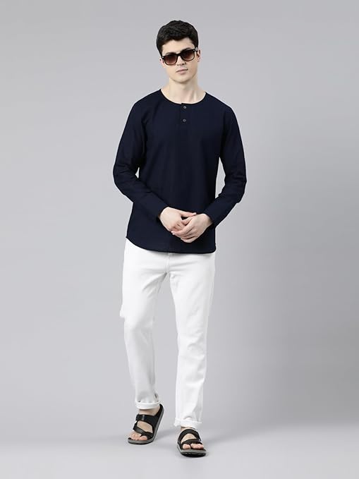 amous premium linen blend designer kurta, regular fit | casual ethnic wear front button down short kurta | perfect for any occasion | linen blend fabric | elegant style| classic design