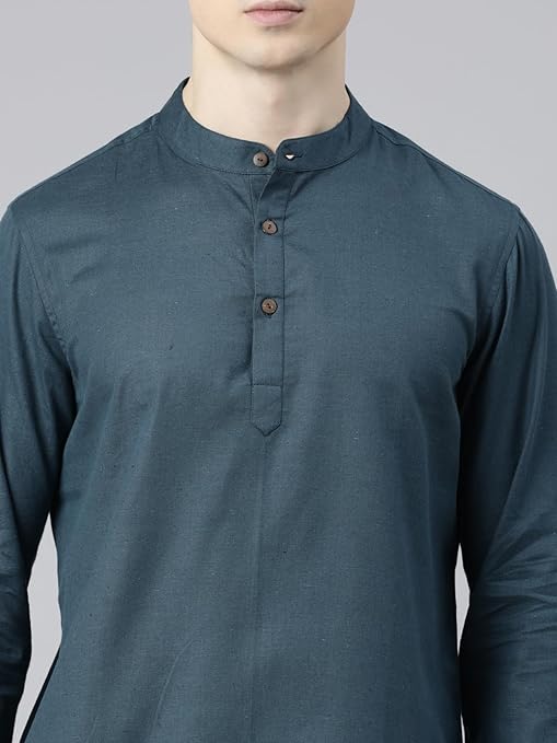 amous premium linen blend designer kurta, regular fit | casual ethnic wear | perfect for any occasion | linen blend fabric | elegant style| classic design