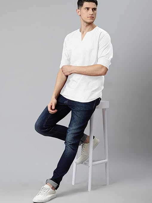 amous premium linen blend designer kurta, regular fit | casual ethnic wear | perfect for any occasion | linen blend fabric | elegant style| classic design