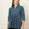 amous printed cotton long tunic top for women | short kurti for women | tunics top | tunics for women kurti | western office top | print tunic | print top | cotton print top