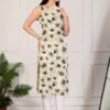amous elegant abstract print straight kurti for women – comfortable ethnic wear for everyday sophistication
