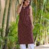 amous women's cotton blend printed casual straight kurta for women girl